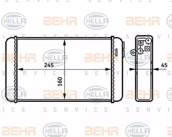 Теплообменник BEHR HELLA SERVICE 8FH 351 313-281