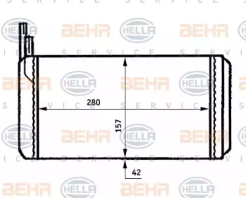 Теплообменник BEHR HELLA SERVICE 8FH 351 313-361