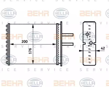 Теплообменник BEHR HELLA SERVICE 8FH 351 313-381