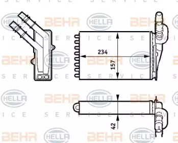 Теплообменник BEHR HELLA SERVICE 8FH 351 313-391