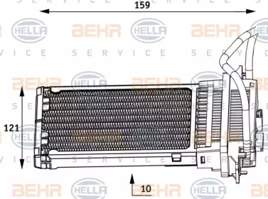 Теплообменник, отопление салона BEHR HELLA SERVICE 8FH 351 313-551