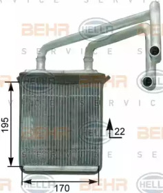 Теплообменник BEHR HELLA SERVICE 8FH 351 315-231