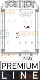 Теплообменник BEHR HELLA SERVICE 8FH 351 315-351