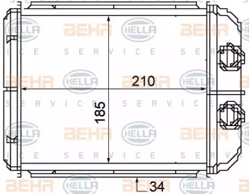 Теплообменник BEHR HELLA SERVICE 8FH 351 315-381