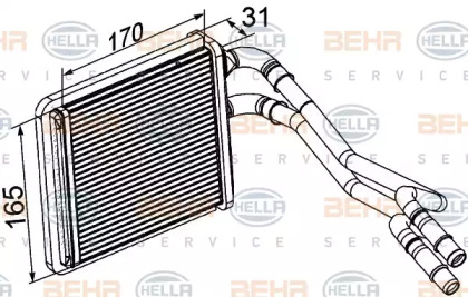 Теплообменник BEHR HELLA SERVICE 8FH 351 315-601