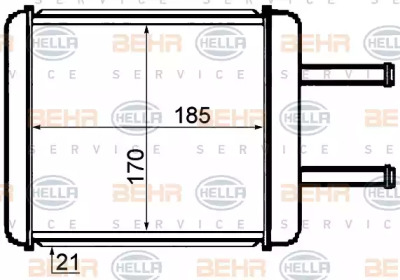 Теплообменник BEHR HELLA SERVICE 8FH 351 315-741