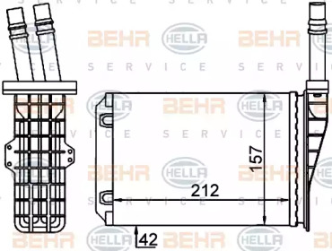 Теплообменник BEHR HELLA SERVICE 8FH 351 316-534