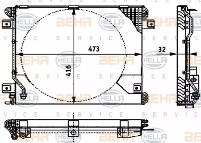 Конденсатор BEHR HELLA SERVICE 8FC 351 317-051