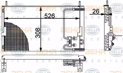 Конденсатор, кондиционер BEHR HELLA SERVICE 8FC 351 317-131