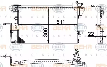 Конденсатор BEHR HELLA SERVICE 8FC 351 317-311