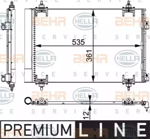 Конденсатор BEHR HELLA SERVICE 8FC 351 317-561