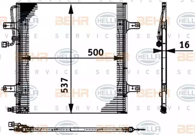 Конденсатор, кондиционер BEHR HELLA SERVICE 8FC 351 317-591