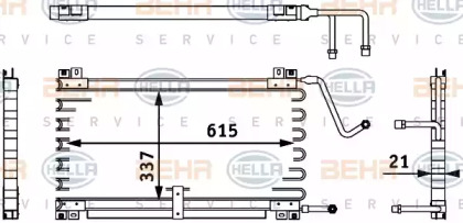 Конденсатор, кондиционер BEHR HELLA SERVICE 8FC 351 317-681