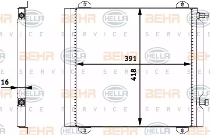 Конденсатор BEHR HELLA SERVICE 8FC 351 317-761