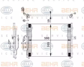 Конденсатор BEHR HELLA SERVICE 8FC 351 318-011