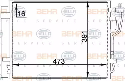 Конденсатор BEHR HELLA SERVICE 8FC 351 318-451