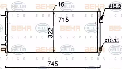 Конденсатор BEHR HELLA SERVICE 8FC 351 318-571