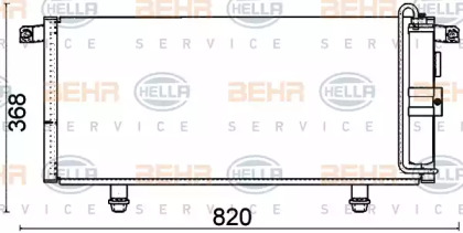 Конденсатор, кондиционер BEHR HELLA SERVICE 8FC 351 318-591