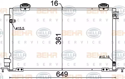 Конденсатор BEHR HELLA SERVICE 8FC 351 318-741