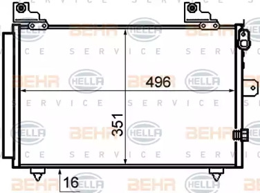 Конденсатор, кондиционер BEHR HELLA SERVICE 8FC 351 319-201