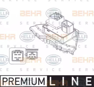 Регулятор, вентилятор салона BEHR HELLA SERVICE 5HL 351 321-231