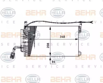 Испаритель, кондиционер BEHR HELLA SERVICE 8FV 351 330-061