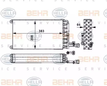 Испаритель, кондиционер BEHR HELLA SERVICE 8FV 351 330-081