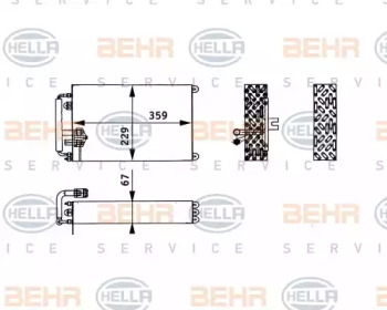 Испаритель, кондиционер BEHR HELLA SERVICE 8FV 351 330-141