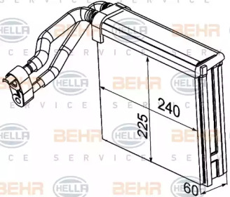 Испаритель, кондиционер BEHR HELLA SERVICE 8FV 351 330-721