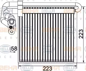 Испаритель, кондиционер BEHR HELLA SERVICE 8FV 351 330-751