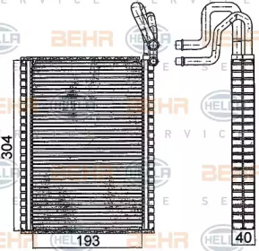 Испаритель BEHR HELLA SERVICE 8FV 351 331-291