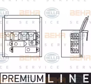 Сопротивление, вентилятор салона BEHR HELLA SERVICE 9ML 351 332-131