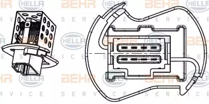 Сопротивление, вентилятор салона BEHR HELLA SERVICE 9ML 351 332-251