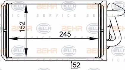 Теплообменник BEHR HELLA SERVICE 8FH 351 333-001