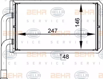 Теплообменник BEHR HELLA SERVICE 8FH 351 333-031