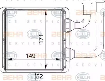 Теплообменник BEHR HELLA SERVICE 8FH 351 333-061