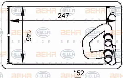 Теплообменник BEHR HELLA SERVICE 8FH 351 333-091