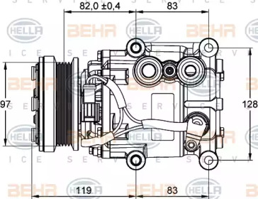 Компрессор BEHR HELLA SERVICE 8FK 351 334-001