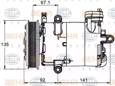 Компрессор BEHR HELLA SERVICE 8FK 351 334-021