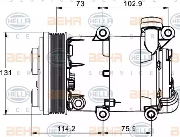 Компрессор BEHR HELLA SERVICE 8FK 351 334-031