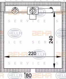 Испаритель BEHR HELLA SERVICE 8FV 351 336-011