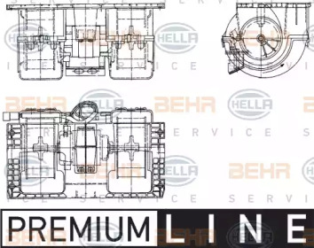 вентилятор BEHR HELLA SERVICE 8EW 351 336-141