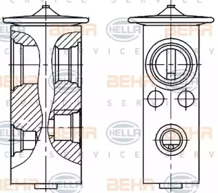 Расширительный клапан, кондиционер BEHR HELLA SERVICE 8UW 351 336-311