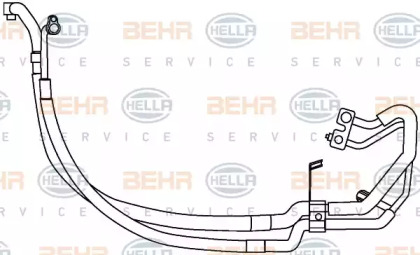 Трубопровод высокого давления, кондиционер BEHR HELLA SERVICE 9GS 351 337-641