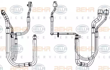 Трубопровод высокого / низкого давления, кондиционер BEHR HELLA SERVICE 9GS 351 338-301