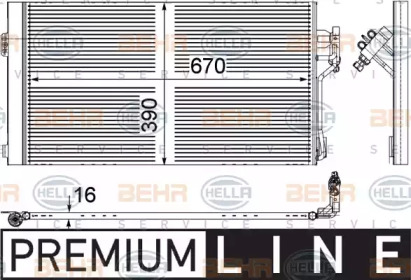 Конденсатор BEHR HELLA SERVICE 8FC 351 343-001