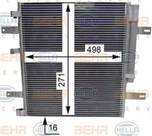 Конденсатор, кондиционер BEHR HELLA SERVICE 8FC 351 344-291