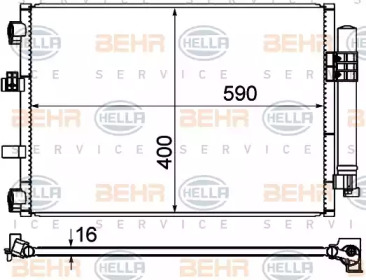 Конденсатор BEHR HELLA SERVICE 8FC 351 344-554