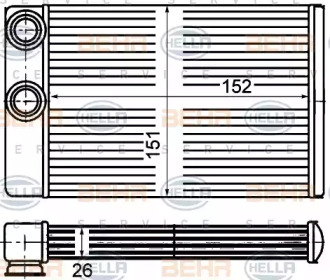 Теплообменник BEHR HELLA SERVICE 8FH 351 670-671