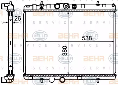 Теплообменник BEHR HELLA SERVICE 8MK 376 700-231